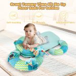 Set multifunctional 4 in 1, saltea de joaca, scaunel, tummy time, perna de alaptare, jucarii senzoriale, multicolor, portabil - imagine 6