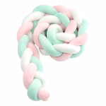 Protecție laterala patut bebelusi impletita, 2m, multicolor, 13cm