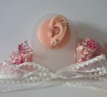 Piercing labret argintiu din titan cu floare din cristale marquise– 1.2 × 8 mm - imagine 8