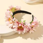 Costum serbare fete Zana Primavara, rochie lunga si bentita cu flori - imagine 2