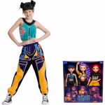 Costum Cosplay fete Zoey si Set Papusi articulate 30 cm, Stil K‑Pop Idol, multicolor