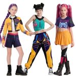 Costum Cosplay fete Zoey si Set Papusi articulate 30 cm, Stil K‑Pop Idol, multicolor - imagine 4