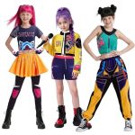Costum Cosplay fete Zoey si Set Papusi articulate 30 cm, Stil K‑Pop Idol, multicolor - imagine 7