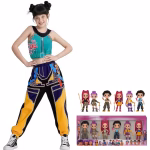 Costum Cosplay fete Zoey si Set figurine articulate 10 cm, Stil K‑Pop Idol, multicolor