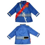 Costum carnaval baieti Print Cenusareasa, albastru cu coroana - imagine 2