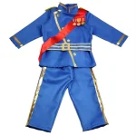Costum carnaval baieti Print Cenusareasa, albastru cu coroana - imagine 4