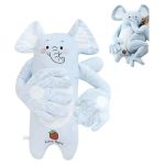 Perna multifunctionala pentru bebelusi, pentru un somn linistit, anticolici, pentru dezvoltarea independentei, pentru acasa si calatorii, 3 luni-2 ani, Elefant albastru - imagine 5