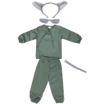 Costum serbare Lup pentru Copii – Set Gri cu Urechi, Coada si Tinuta Confortabila