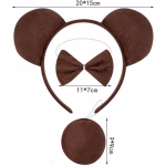 Set serbare copii Urs, maro, marime universala - imagine 2