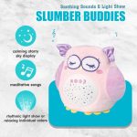 Bufnita dragalasa de plus cu proiector si lumina de veghe, muzica, „Starry Skies Animal Soother” – Jucarie muzicala pentru somnul bebelusilor - imagine 3