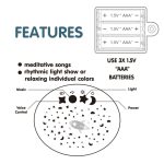 Bufnita dragalasa de plus cu proiector si lumina de veghe, muzica, „Starry Skies Animal Soother” – Jucarie muzicala pentru somnul bebelusilor - imagine 8