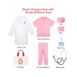 Costum Doctorita Fetite – Set Medical cu Halat, Stetoscop si Accesorii - imagine 3
