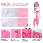 Costum Doctorita Fetite – Set Medical cu Halat, Stetoscop si Accesorii - imagine 4