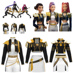 Costum fete K-Pop Rumi– White Golden Idol Edition - imagine 5