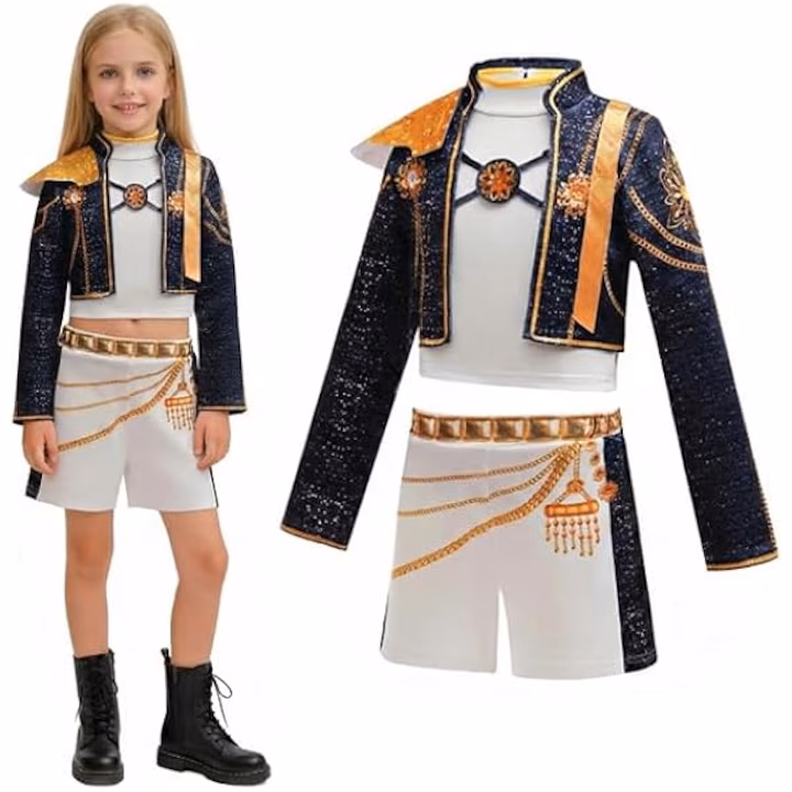 KPOP10 Costum fete K-Pop Rumi– White Golden Idol Edition - imagine 1