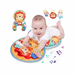 Perna de Sprijin pentru Tummy Time cu Leu Muzical si Elemente Interactive, Centru de Joaca si Dezvoltare pentru Bebelusi - imagine 6