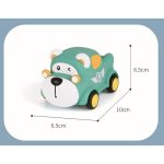 Set 4 Masinute Moi din Silicon pentru Bebelusi, Jucarii Montessori si Dezvoltare Motorie, Vehicule Interactive cu Animalute, Jucarii Senzoriale si Educative - imagine 10