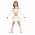 Costum K-Pop Zoey, StarLight Queen™ – Outfit Scenic Alb & Auriu - imagine 2