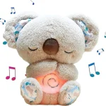 Jucarie plus Koala cu Lumina de Veghe si Sunete Relaxante, miscare de respiratie pentru nou-nascuti 0+ luni