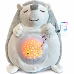 Arici de plus cu proiector si lumina de veghe, muzica, „Starry Skies Animal Soother” – Jucarie muzicala pentru somnul bebelusilor Skies Animal Soother” – Jucarie muzicala pentru somnul bebelusilor