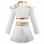 Costum K-Pop Zoey, StarLight Queen™ – Outfit Scenic Alb & Auriu - imagine 3