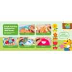 Carte senzoriala educativa Montessori „Mr. Dino Goes Home” – Busy Book interactiva pentru copii, cu activitati motrice, personaje detasabile si jocuri educative - imagine 8