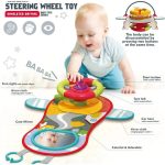 Centru de joaca Interactiv pentru Scaun Auto, Carucior, Patut– Volan colorat cu Sunete, Oglinda si Activitati pentru Bebelusi - imagine 3