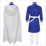 Costum Anime Cospaly Himmel – Frieren: Beyond Journey’s End, Pelerina Alba, Tunica Albastra - imagine 4