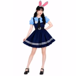 Costum femei Judy Iepurasa Politista, Rochie Politista cu Urechi de Iepure