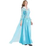 Rochie Elsa pentru Femei – Costum de Printesa cu Pelerina si Guler din Blanita - imagine 5