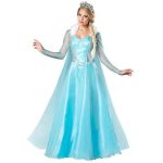 Rochie Elsa pentru Femei – Costum de Printesa cu Pelerina si Guler din Blanita - imagine 4