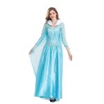 Rochie Elsa pentru Femei – Costum de Printesa cu Pelerina si Guler din Blanita - imagine 3