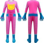 Costum SuperKitties Bitsy pentru Copii, Roz si Albastru, Salopeta cu Masca de Pisicuta - imagine 2