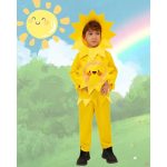 Costum Soare pentru Copii, Galben, cu Coronita si Decoratiune Soare, Serbare si Carnaval - imagine 3