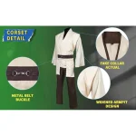 Costum Adulti Cavaler Jedi – Roba Maro cu Gluga, Tunica, Pantaloni si Centura - imagine 7