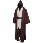 Costum Adulti Cavaler Jedi – Roba Maro cu Gluga, Tunica, Pantaloni si Centura - imagine 4