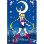 Costum Sailor Moon – Uniforma Anime Alb-Albastru cu Funde Rosii, Tiara si Manusi - imagine 6