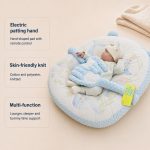 Cosulet Baby Nest antiregurgitare pentru bebelusi, inclinat, cuib de dormit cu brate din plus pentru linistire, Albastru, 0-12 Luni - imagine 7