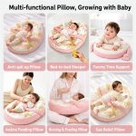 Cosulet Baby Nest antiregurgitare pentru bebelusi, inclinat, cuib de dormit cu brate din plus pentru linistire, Roz, 0-12 Luni - imagine 2