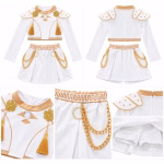 Costum Zoey K-Pop Alb cu Auriu – Tinuta de Spectacol - imagine 3